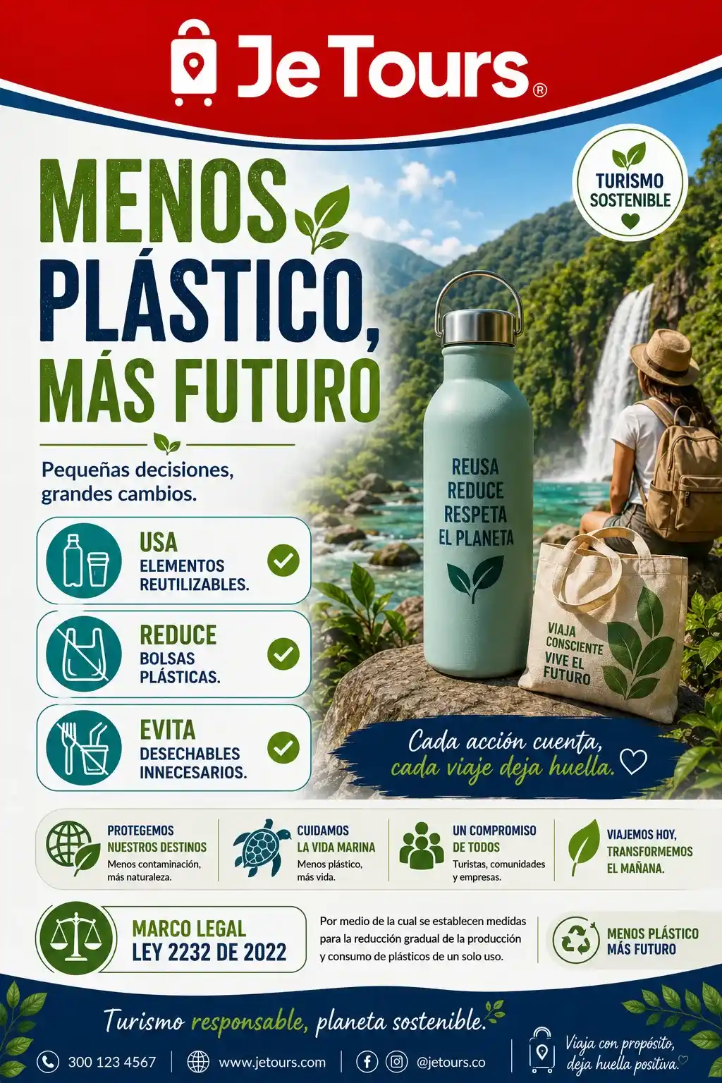 menos plastico je